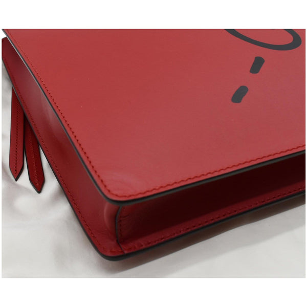 Gucci Diamond GG Calfskin Leather Messenger Bag Red 429004