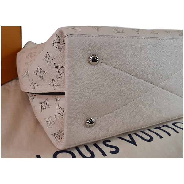 LOUIS VUITTON Carmel Mahina Calf Leather Hobo Bag Cream