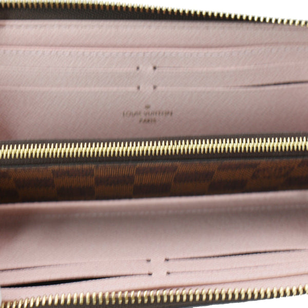 LOUIS VUITTON Clemence Monogram Canvas Zippy Wallet Brown