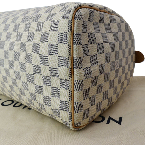 LOUIS VUITTON Speedy 35 Damier Azur Satchel Bag White