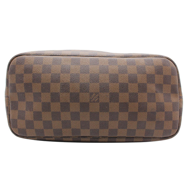 LOUIS VUITTON Neverfull MM Damier Ebene Tote Bag Brown