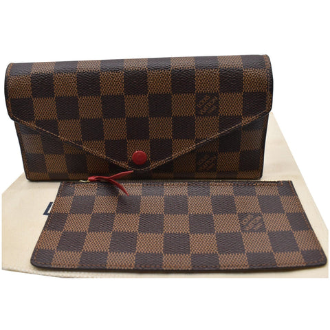 LOUIS VUITTON Josephine Damier Ebene Wallet Brown