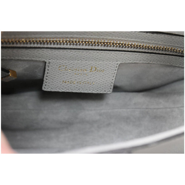CHRISTIAN DIOR Saddle Leather Shoulder Bag Grey