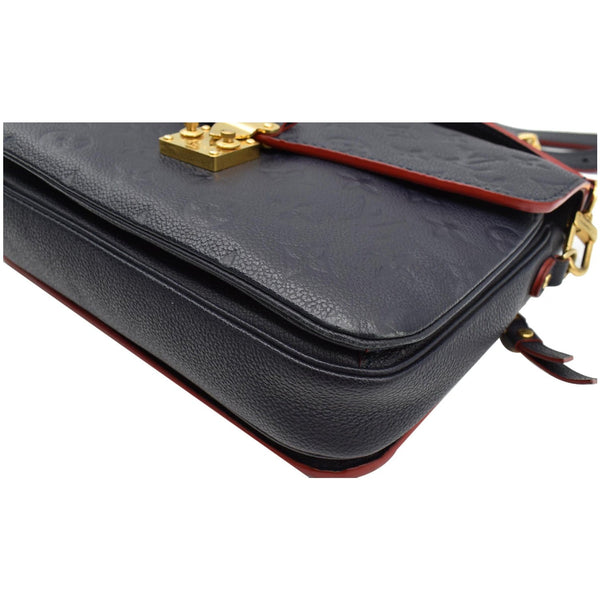 LOUIS VUITTON Metis Pochette Empreinte Leather Crossbody Bag Navy Blue