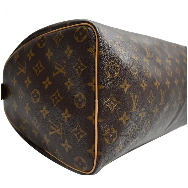 LOUIS VUITTON Speedy 35 Monogram Canvas Satchel Bag Brown