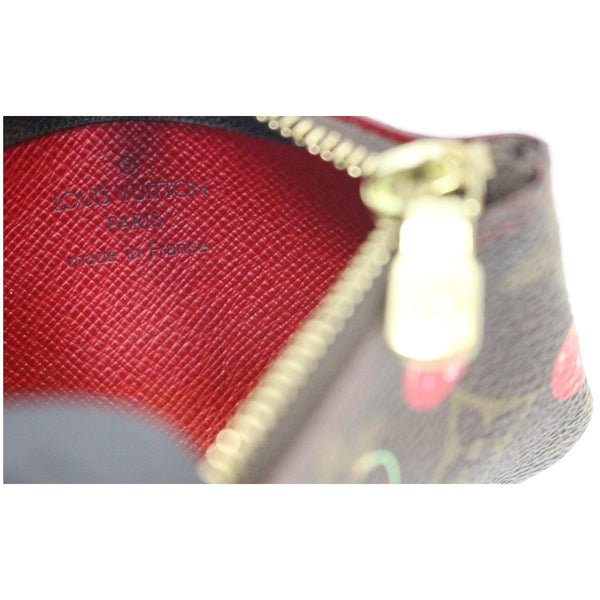 Louis Vuitton Key Coin Pouch Cerises Cherry interior