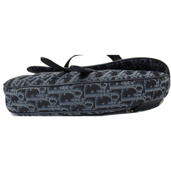 CHRISTIAN DIOR Saddle Oblique Jacquard Crossbody Bag Black