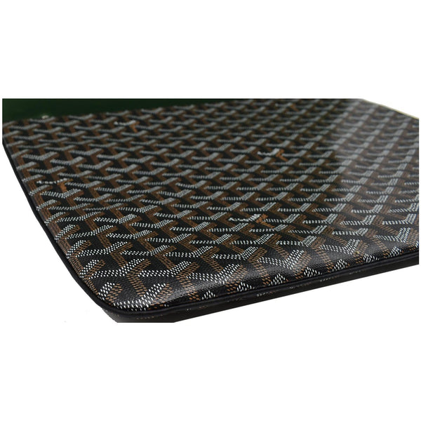 GOYARD Senat Pochette GM Goyardine Canvas Pouch Bag Black