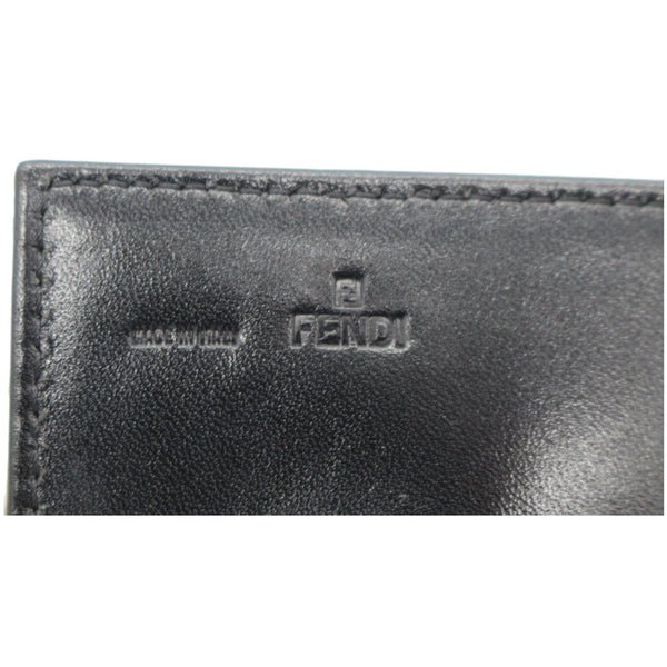 FENDI Zucchino Monogram Canvas Long Bi-Fold Wallet Black