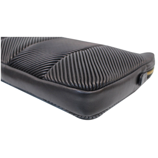 Chanel Large CC Zip Chain Wristlet Clutch Black