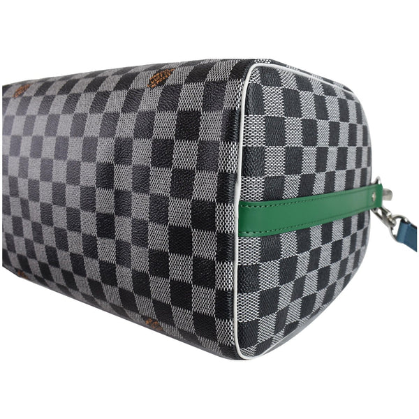 LOUIS VUITTON Speedy 30 Bandouliere Damier Shoulder Bag Black White