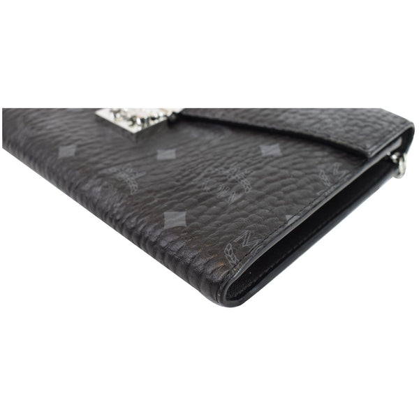 MCM Millie Flap Visetos Wallet On Chain Black