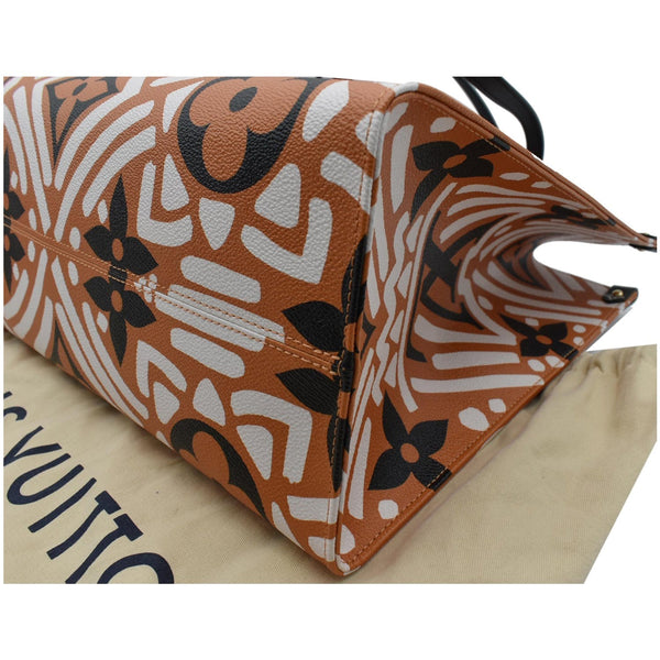 LOUIS VUITTON Onthego GM Crafty Monogram Giant Canvas Shoulder Bag Caramel