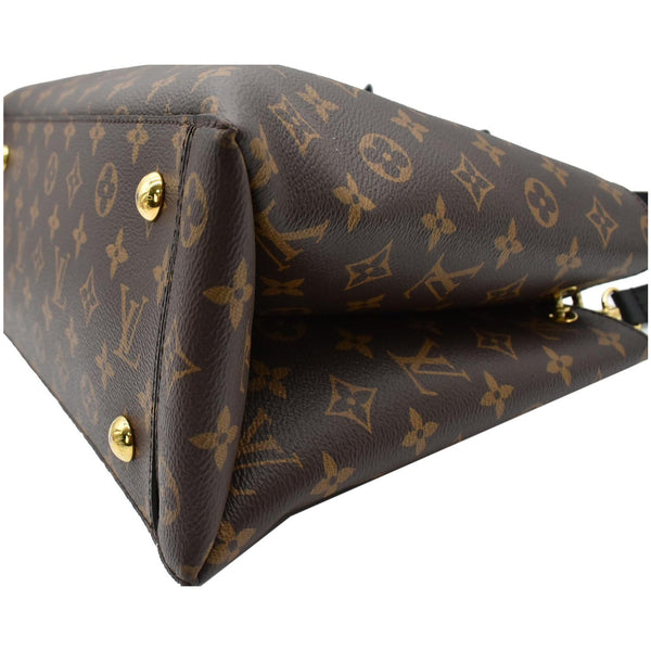 LOUIS VUITTON Flower Monogram Canvas Tote Bag Brown