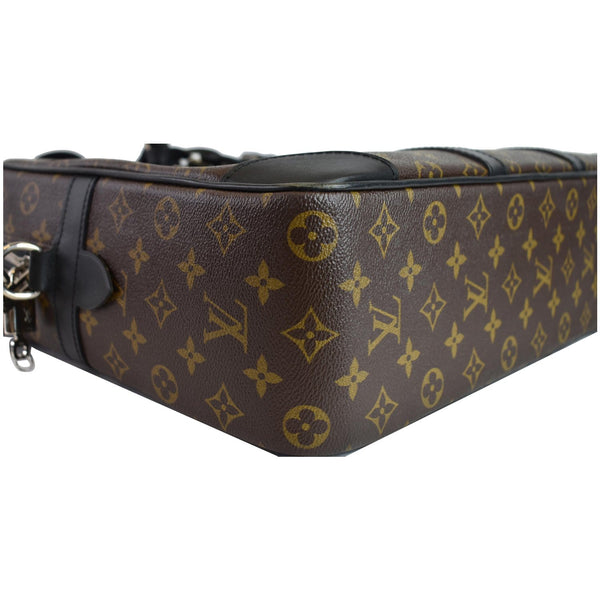 LOUIS VUITTON Porte Documents Voyage PM Monogram Canvas Briefcase Bag Brown