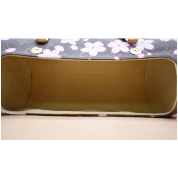 LOUIS VUITTON Papillon Monogram Cherry Blossom Tote Handbag Brown