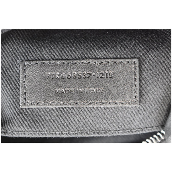 YVES SAINT LAURENT Lou Camera Raffia Canvas Crossbody Bag Black