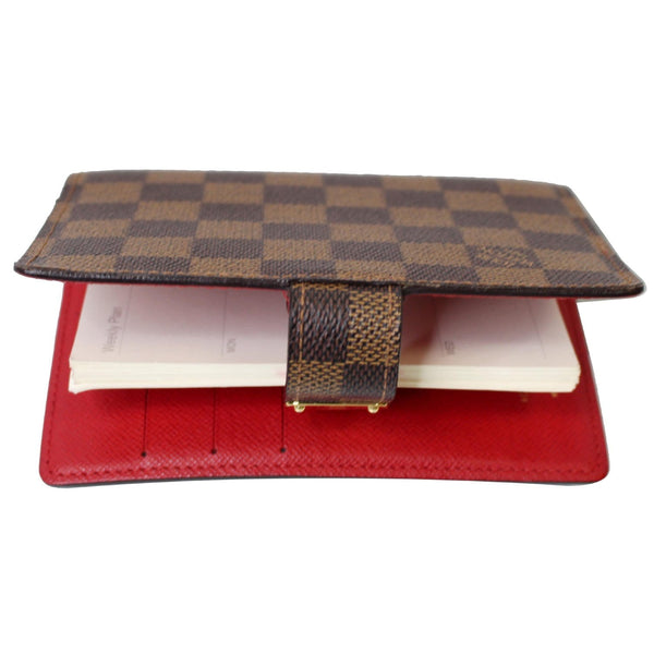Louis Vuitton Agenda Koala Damier Ebene Day Planner Cover red interior