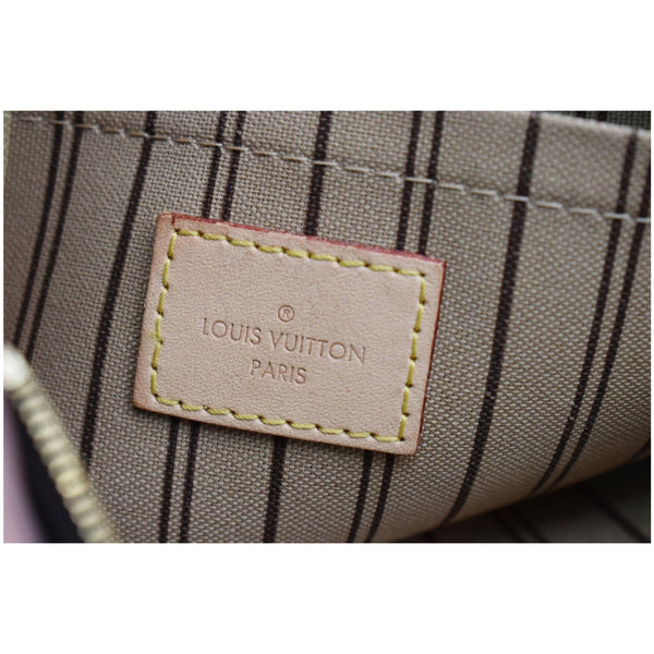 LOUIS VUITTON Neverfull MM Monogram Canvas Pochette Wristlet Pouch Brown