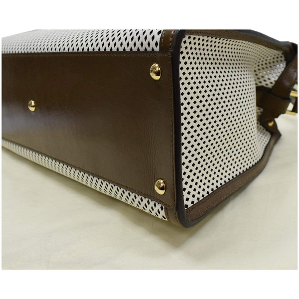 Fendi Peekaboo X-Lite Large Perforated Leather bag - bottom feet