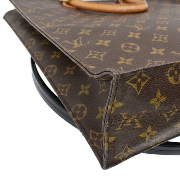 LOUIS VUITTON Sac Plat Monogram Canvas Tote Bag Brown