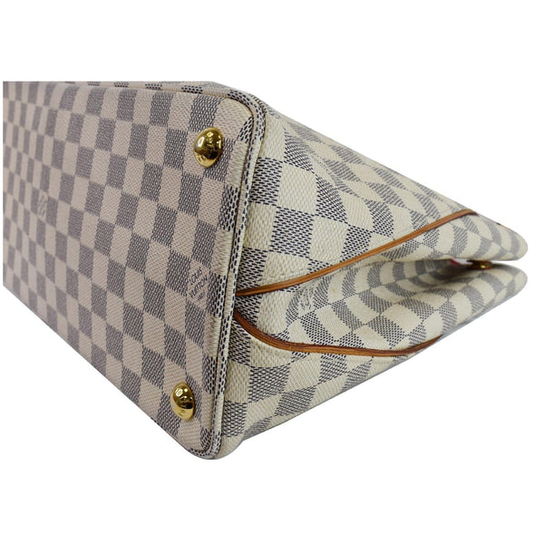 LOUIS VUITTON Calvi Damier Azur Shoulder Bag White