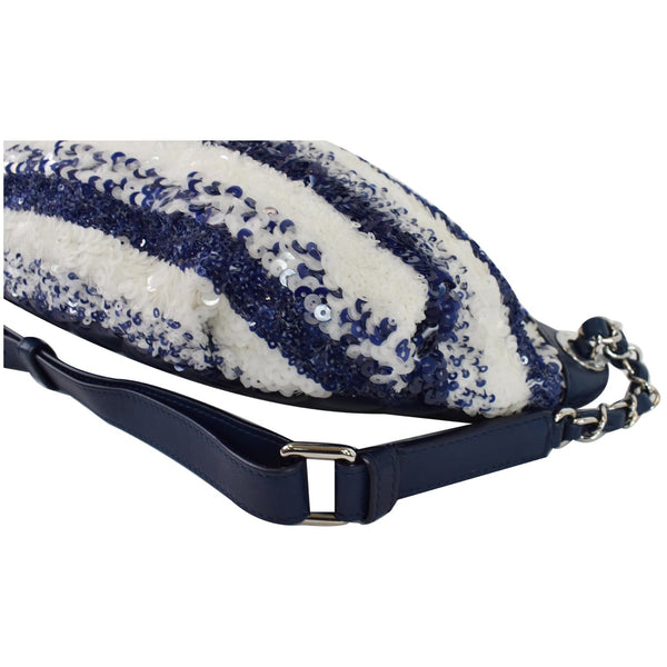 Chanel Sequin Fanny Pack Leather Waist Bag women