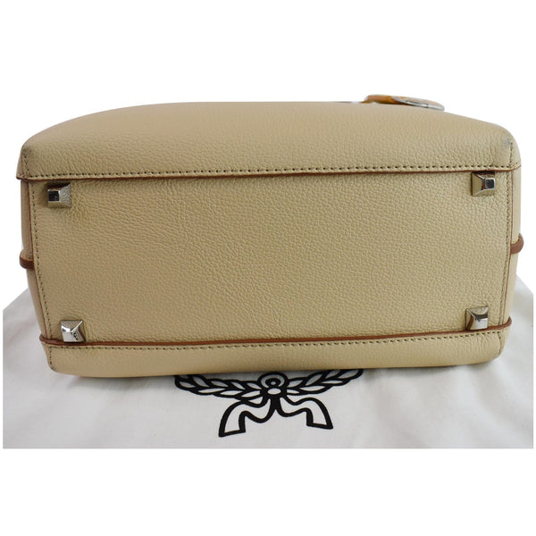 MCM Milla Mini Leather Top Handle Shoulder Bag Yellow - Last Call