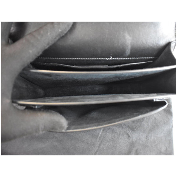 YVES SAINT LAURENT Monogram Sunset Medium Leather Shoulder Bag Black