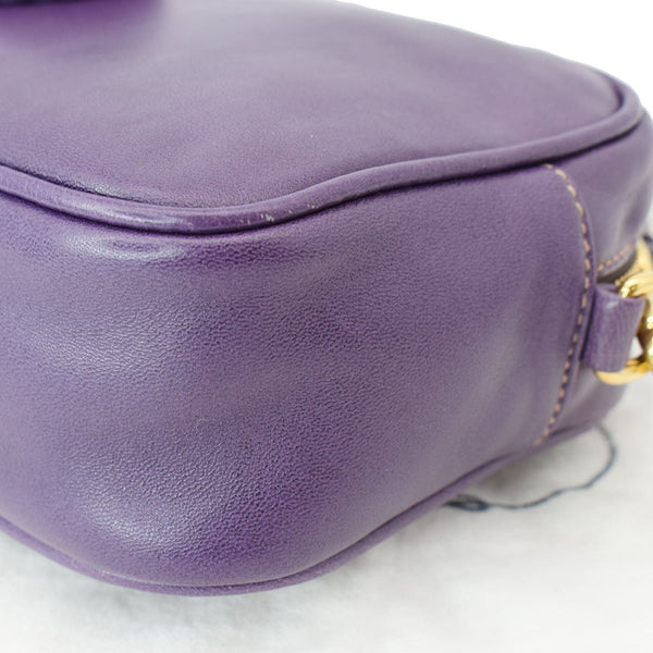 PRADA Nappa Rose Leather Crossbody Bag Viola