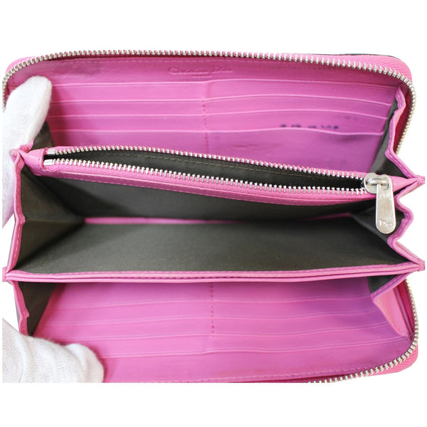 Christian Dior Diorissimo Patent Leather Zip Around Wallet - inside pockets