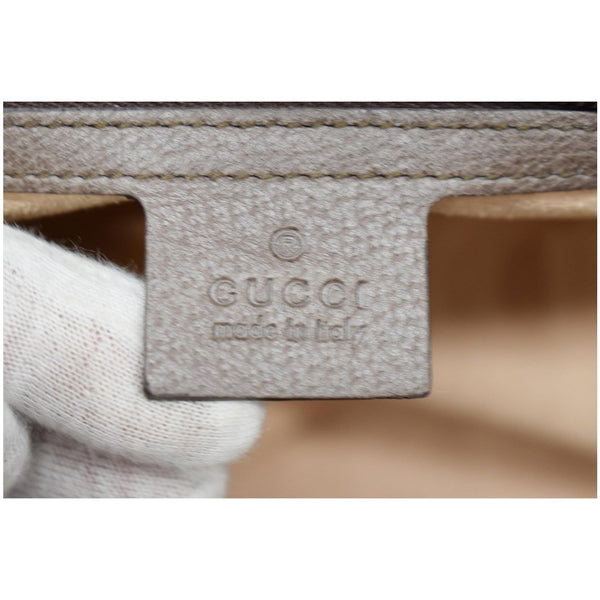 GUCCI Butterfly Linea Totem Leather Large Top Handle Shoulder Bag Brown 500772