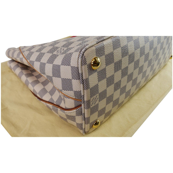 LOUIS VUITTON Calvi Damier Azur Shoulder Bag White