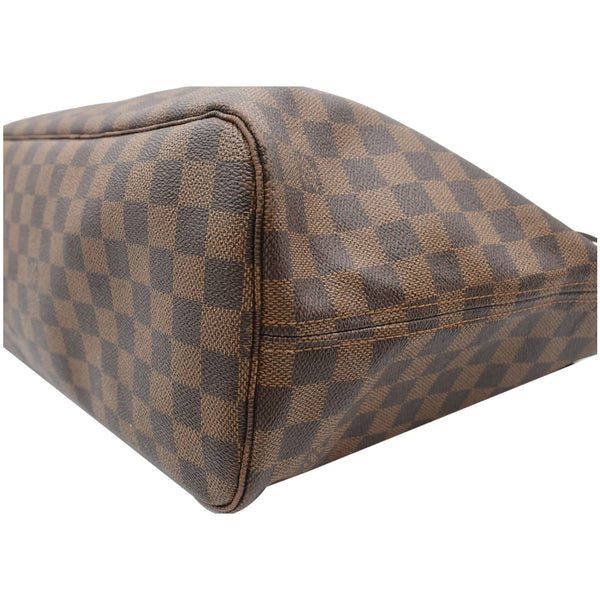 LOUIS VUITTON Neverfull MM Damier Ebene Tote Bag Brown