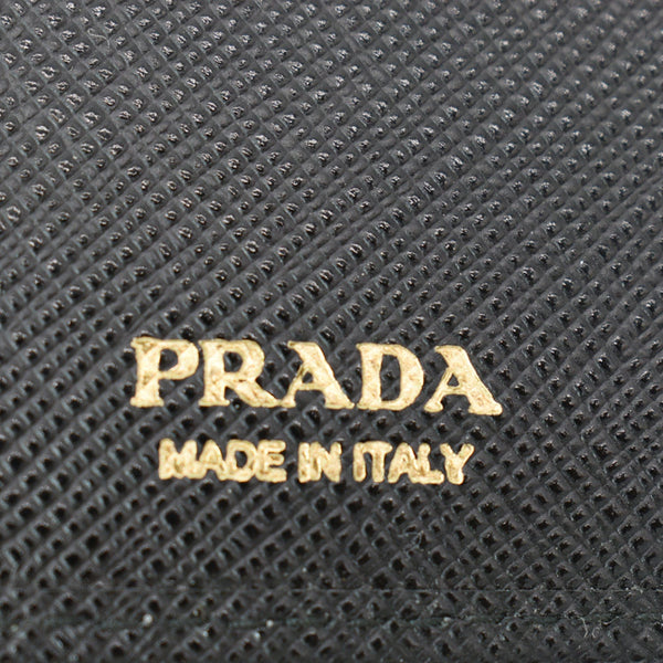 PRADA Small Saffiano Leather Wallet Black