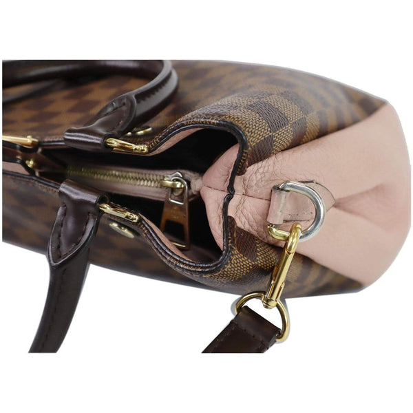 Louis Vuitton Brittany Damier Ebene Leather Tote Bag left corner view