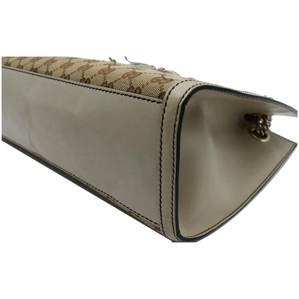 GUCCI Emily Large Guccissima Chain Shoulder Bag Beige 295403