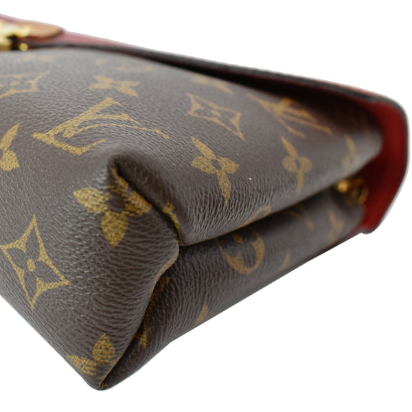 LOUIS VUITTON Pallas Chain Monogram Canvas Crossbody Bag Brown