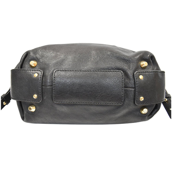 CHLOE Angie Large Leather Tote Shoulder Bag Black