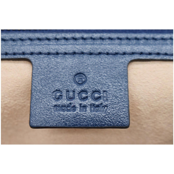 GUCCI Torchon GG Marmont Small Calfskin Matelasse Shoulder Bag White