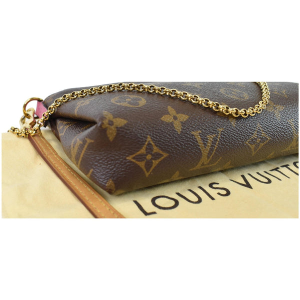 LOUIS VUITTON Pallas Clutch Monogram Canvas Crossbody Bag Brown