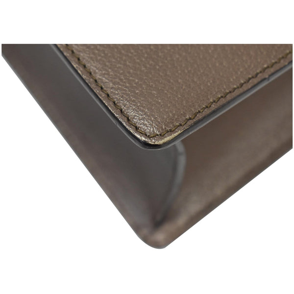 Preowned Gucci Animalier Leather Top Handle Shoulder Bag Brown for sale