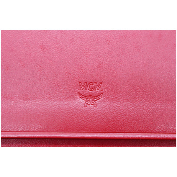 MCM Visetos Large Monogram Coated Canvas Wallet Red