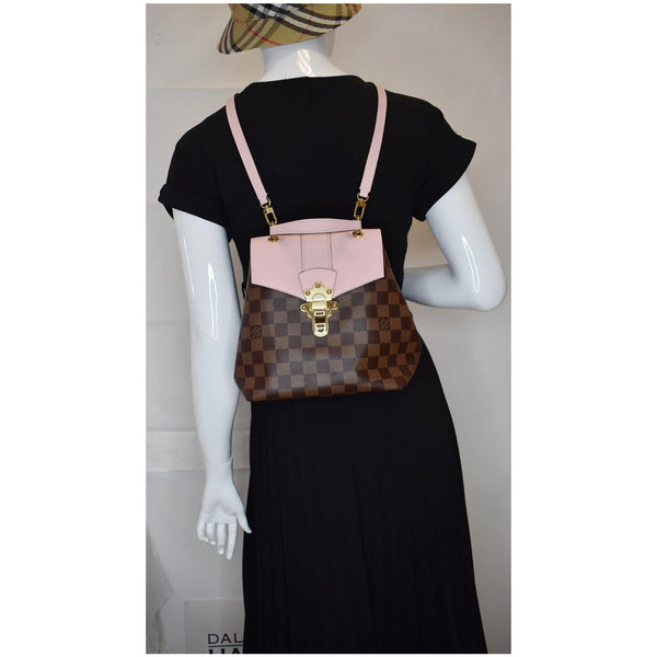 LOUIS VUITTON Clapton Damier Ebene Backpack Bag Magnolia
