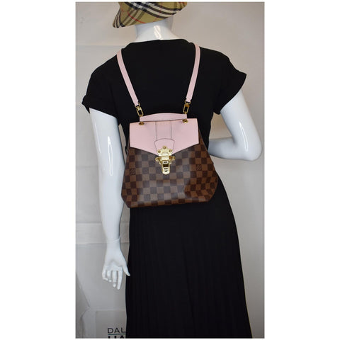 LOUIS VUITTON Clapton Damier Ebene Backpack Bag Magnolia