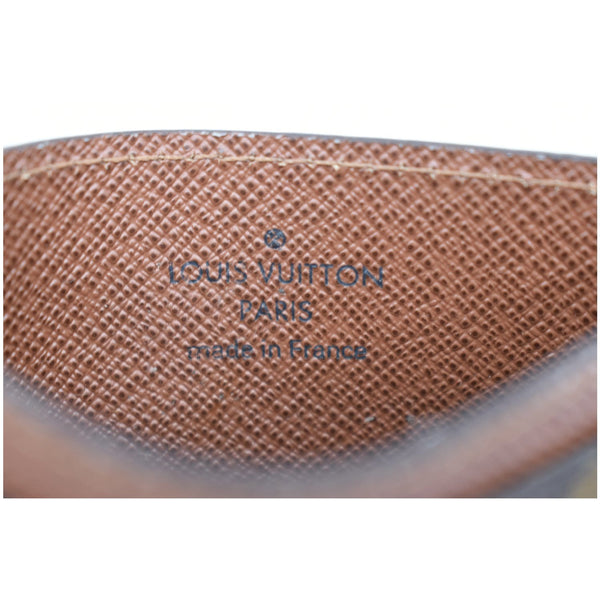 preowned Louis Vuitton Monogram Canvas Card Holder - made in France