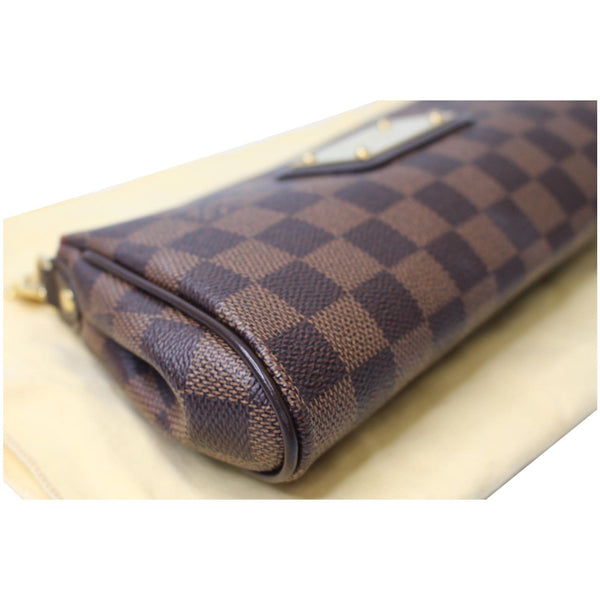 Louis Vuitton Pochette Eva Damier Ebene Clutch leather