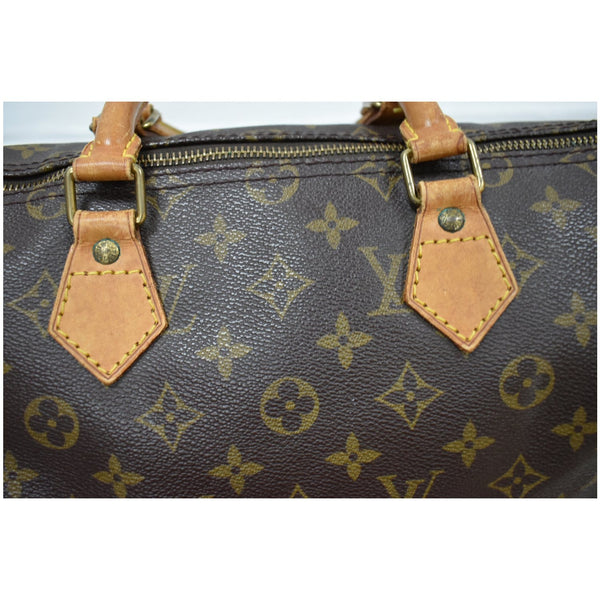 Louis Vuitton Speedy 35 Monogram Canvas Satchel Bag - Brown