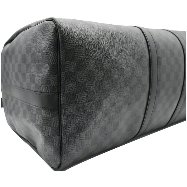 LOUIS VUITTON Keepall Bandouliere 55 Damier Graphite Travel Bag Black