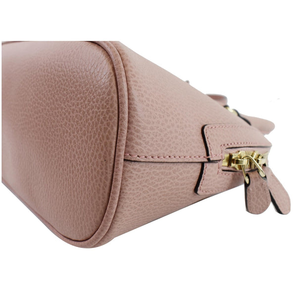 GUCCI Dome Small GG Charm Leather Crossbody Bag Pink 449661